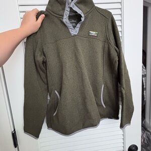 L.L. Bean Olive Green Fleece Jacket